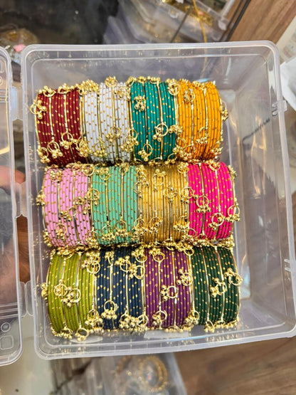 Ishhaara Small Combo Box Of 12 Dozen Metal Bangles