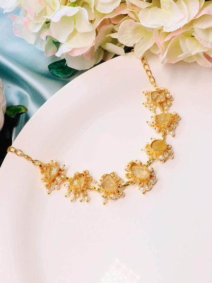 Ishhaara Smoky Quartz Choker Ivory