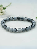 Ishhaara Snowflake Obsidian Bracelet