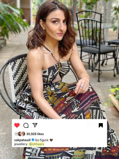 Ishhaara Soha Ali Khan In Abstract Face Dangle Drop Earrings