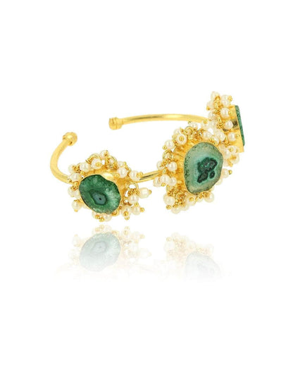 Ishhaara Solar Quartz Hand Cuff Green