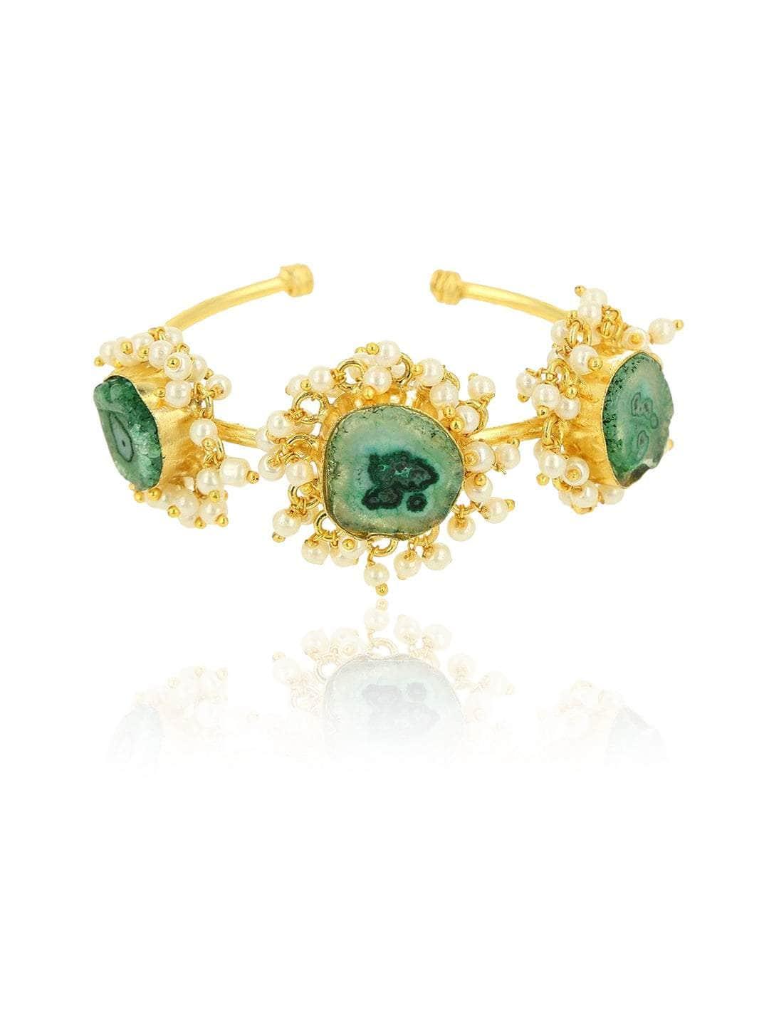 Ishhaara Solar Quartz Hand Cuff Green
