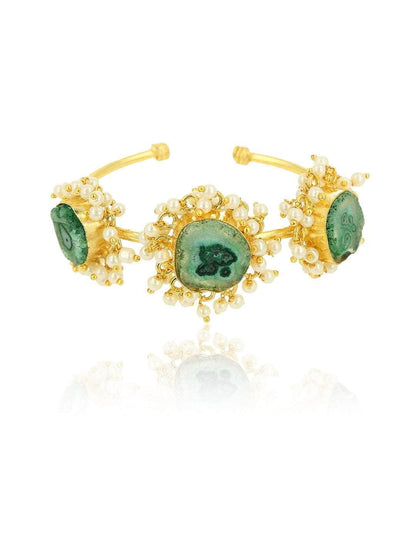 Ishhaara Solar Quartz Hand Cuff Green