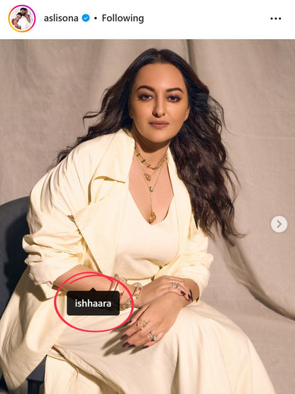Ishhaara Sonakshi Sinha In Acrylic Cuff Bracelet