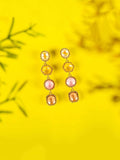 Ishhaara Sonakshi Sinha In Geometric 4-tiered Earrings - Pink