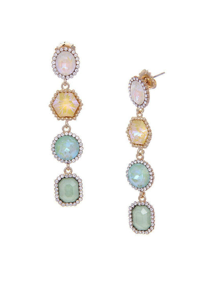 Ishhaara Sonakshi Sinha In Geometric 4 Tiered Earrings Pink