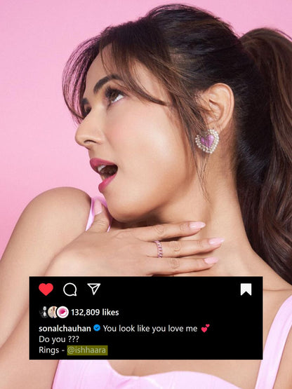 Ishhaara Sonal Chauhan In Cursive Ring
