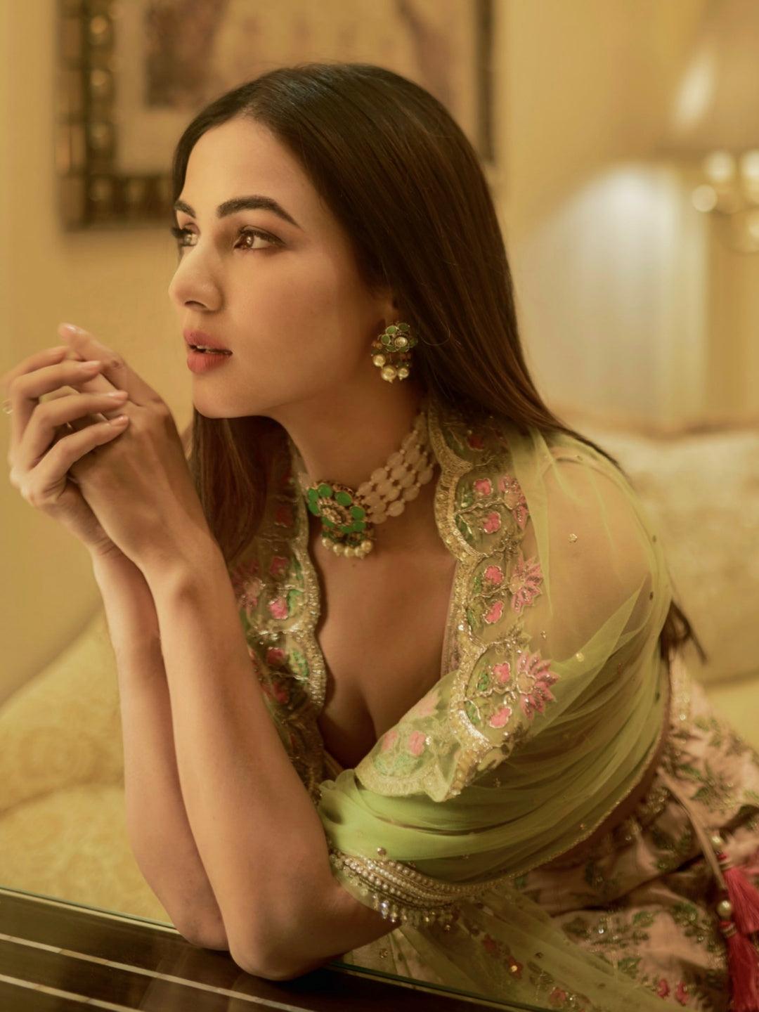 Ishhaara Sonal Chauhan In Precious Choker Beaded Necklace Set
