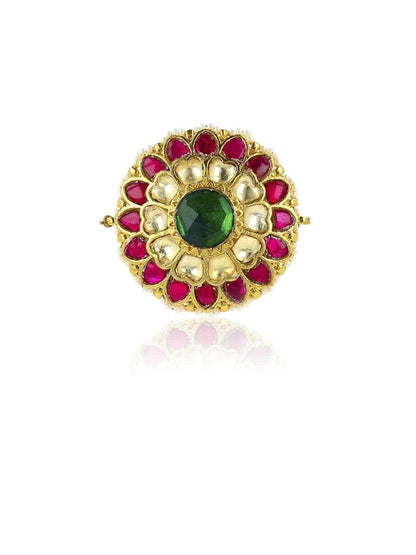 Ishhaara Sonali Bendre In Kundan Multi Color Sun Flower Ring