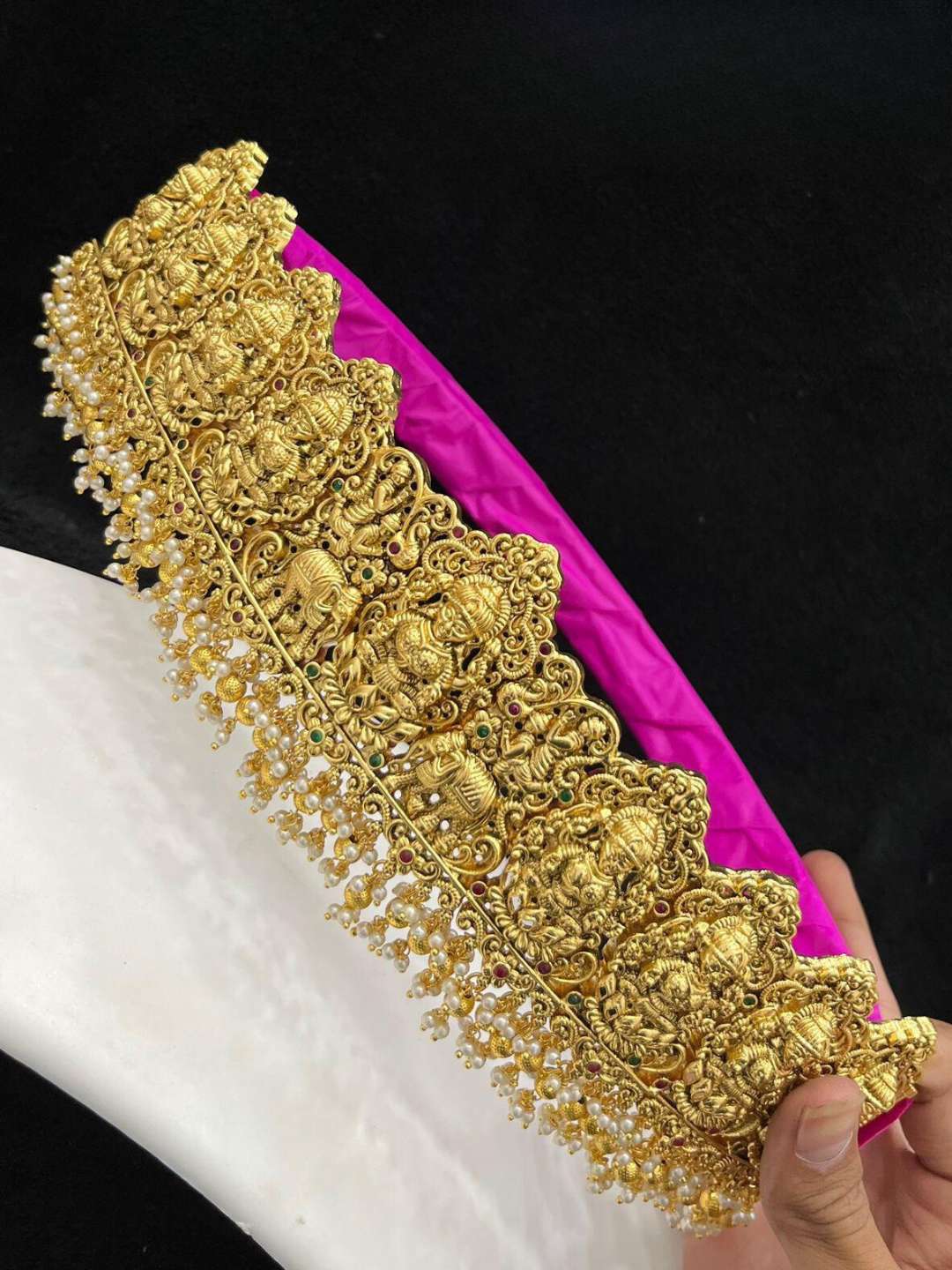 Ishhaara Southern Bling Ethnic Brass Kamarband