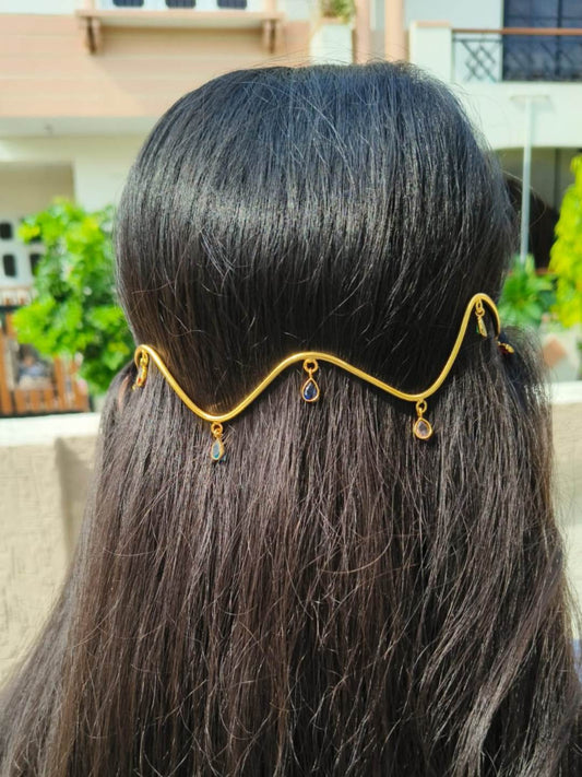 Ishhaara Sparkling Wave Hair Crown