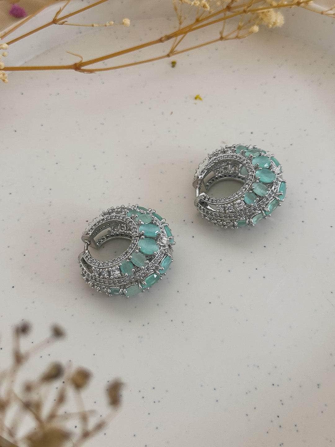 Ishhaara Spikey Emerald Cocktail Earring