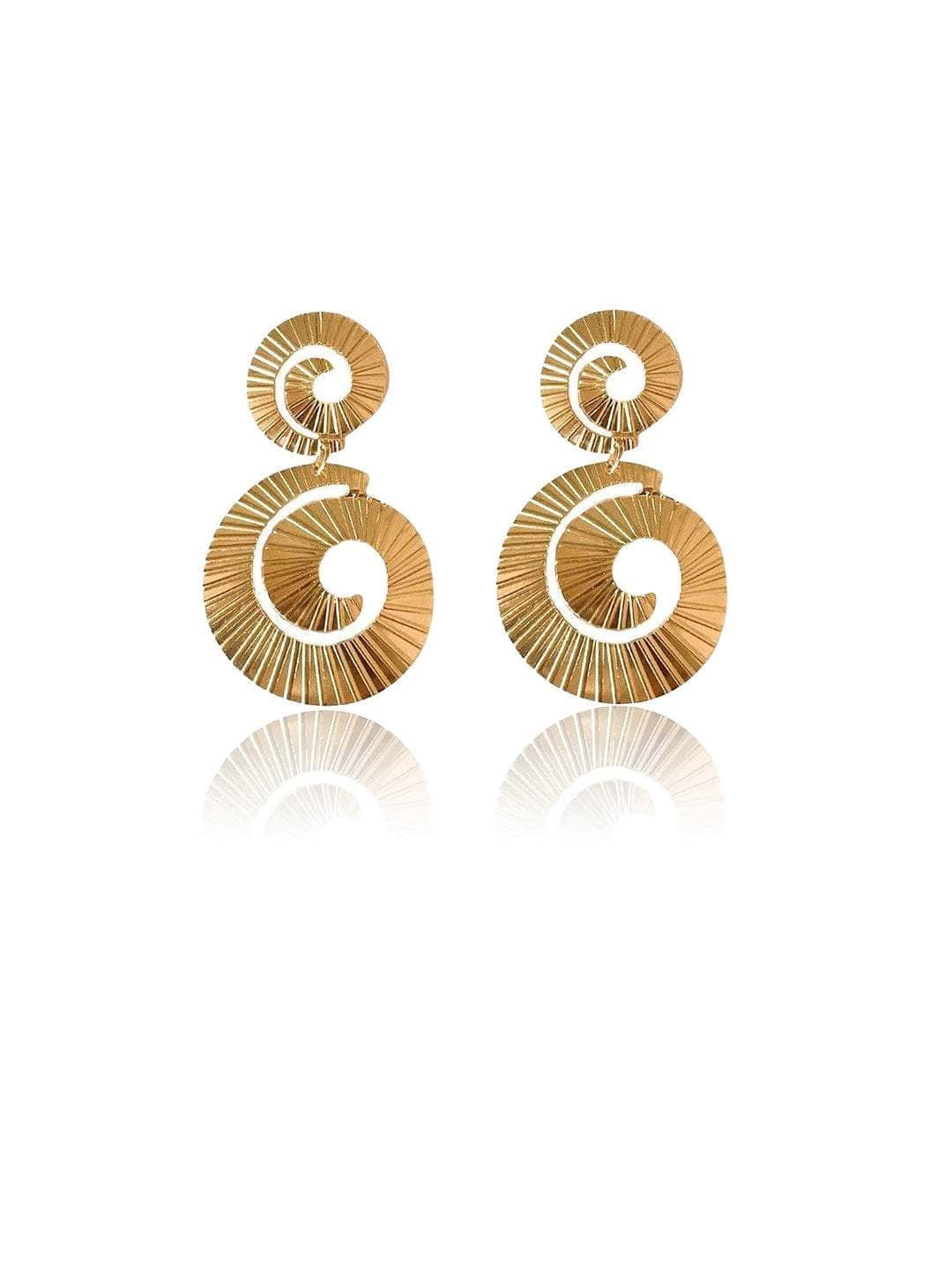 Ishhaara Spiral Striped Earrings