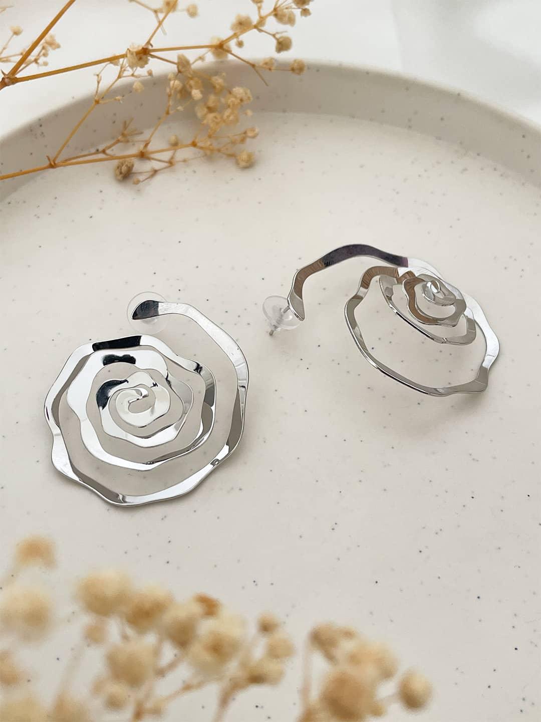 Ishhaara Spiral Vintage Geometric Drop Earrings