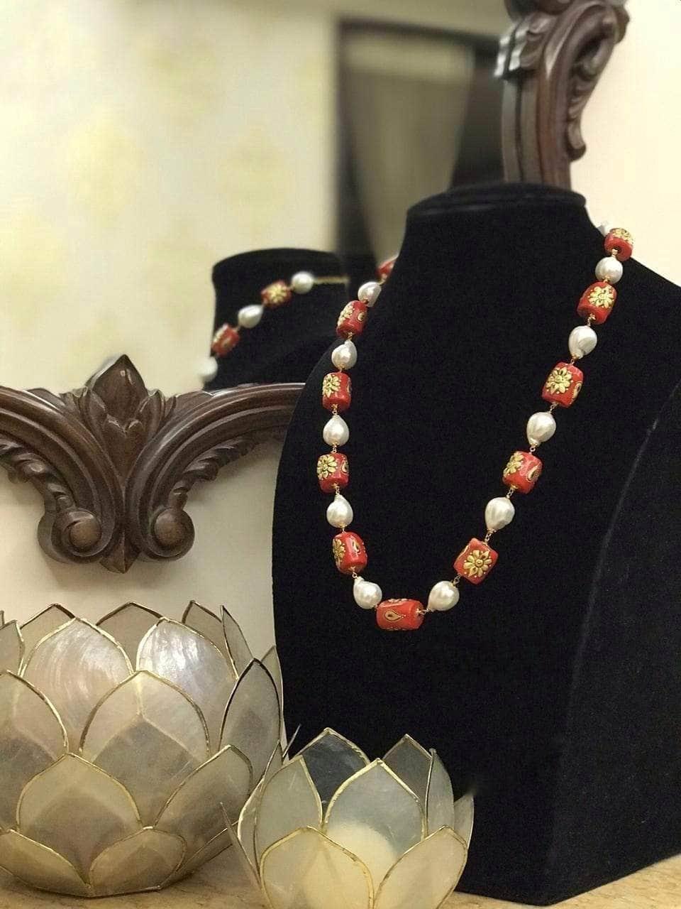 Ishhaara Square Beaded Necklace