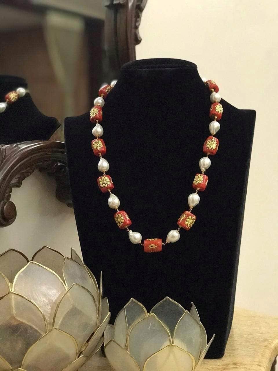 Ishhaara Square Beaded Necklace