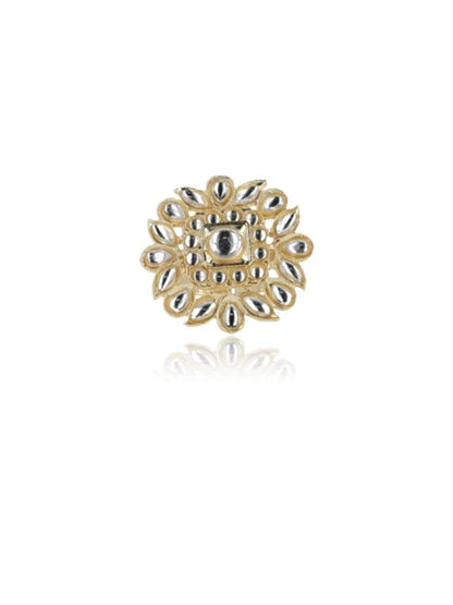 Ishhaara Square Dabi Kundan Ring