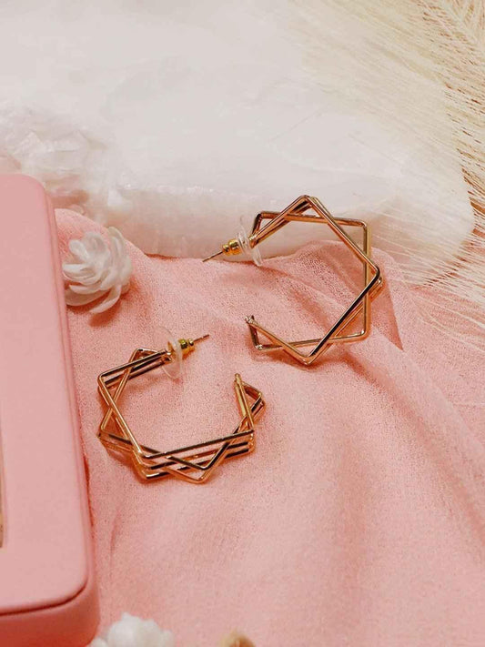 Ishhaara Square Hoop Earrings