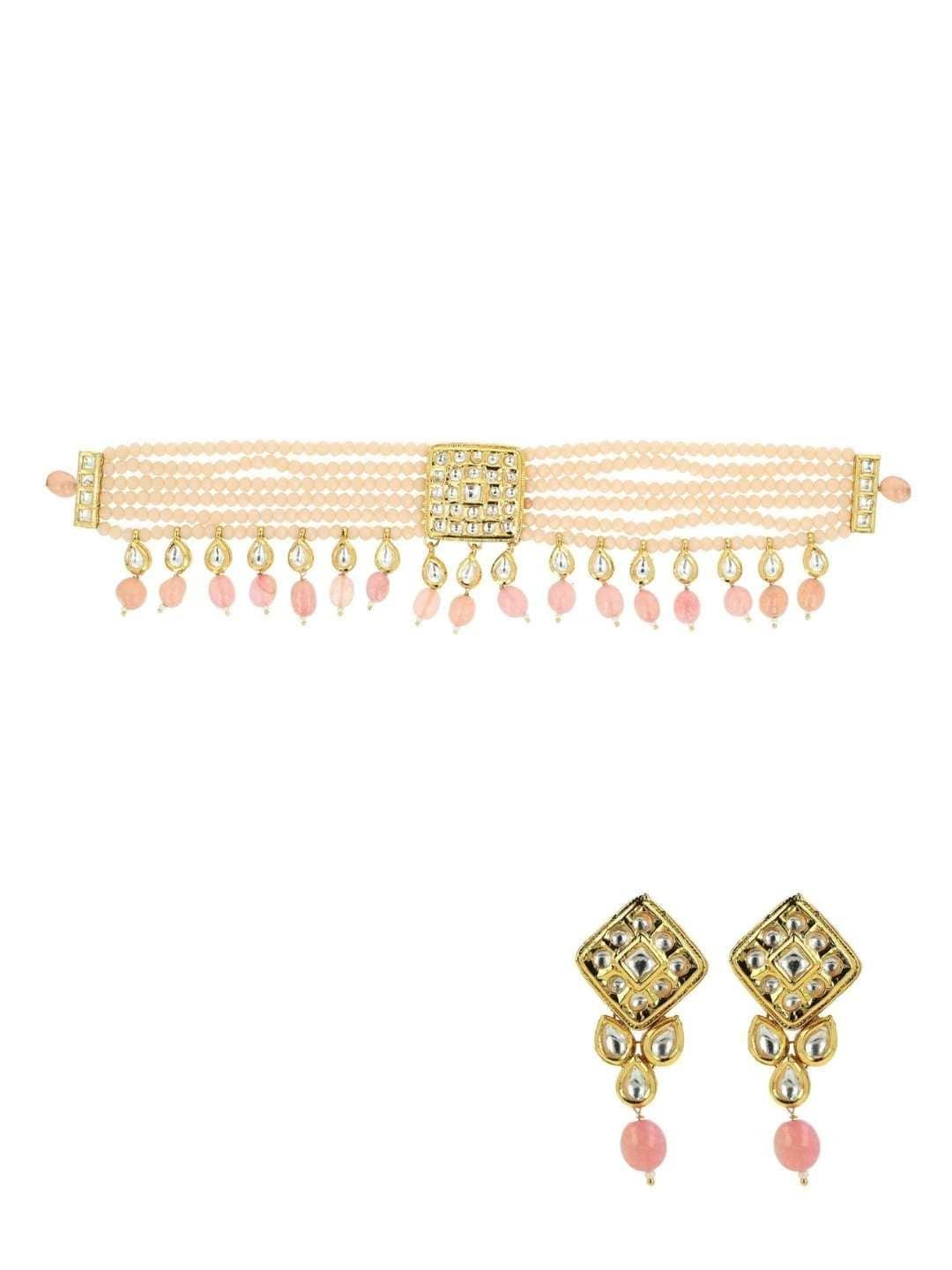 Ishhaara Square Patch Onex Choker Necklace Set