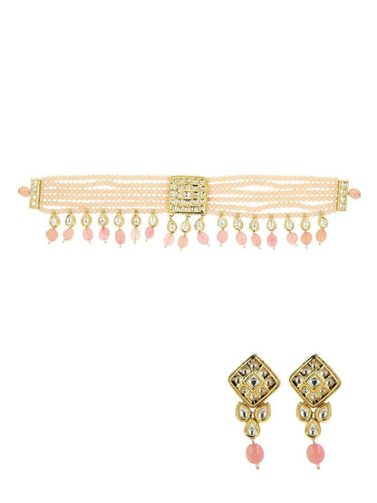 Ishhaara Square Patch Onex Choker Necklace Set