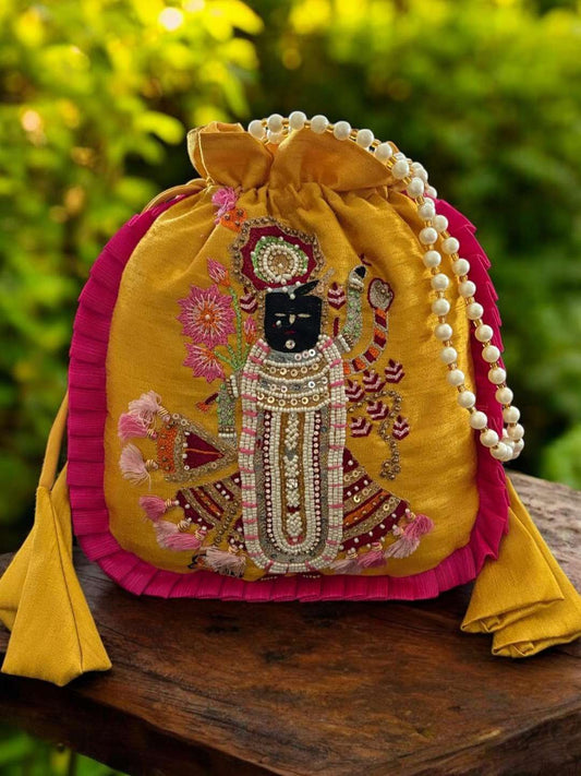 Ishhaara Sreenathji Designer Hand Embroidery Potli Bag