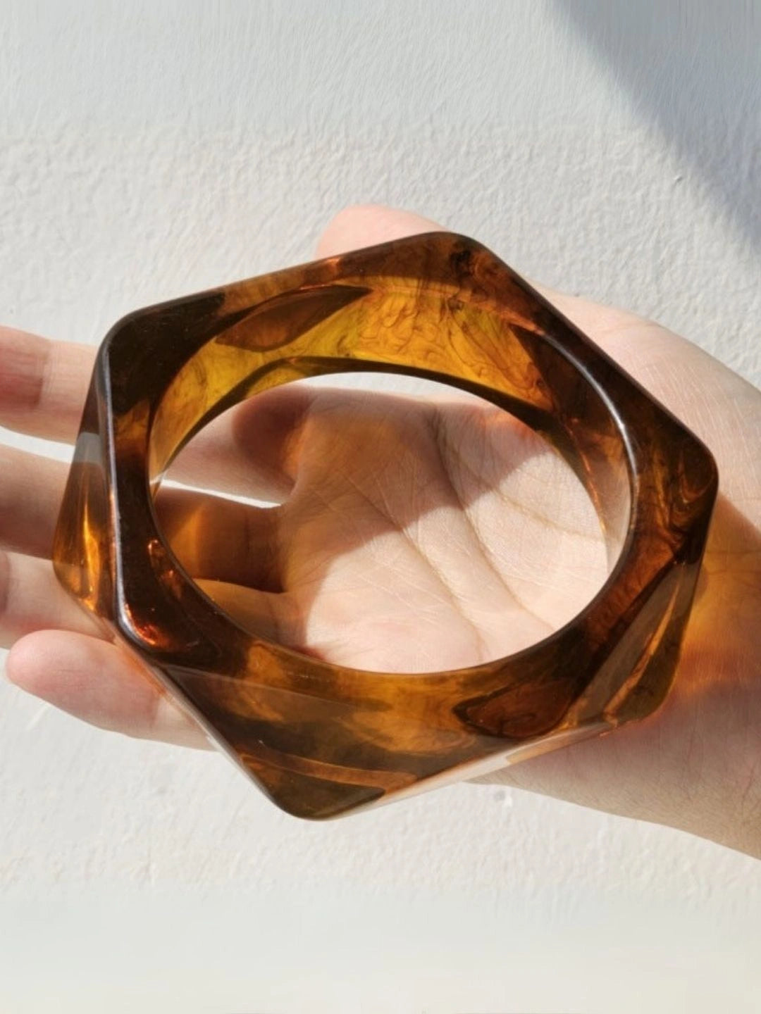 Ishhaara Stack Of Rooted Resin Bracelet