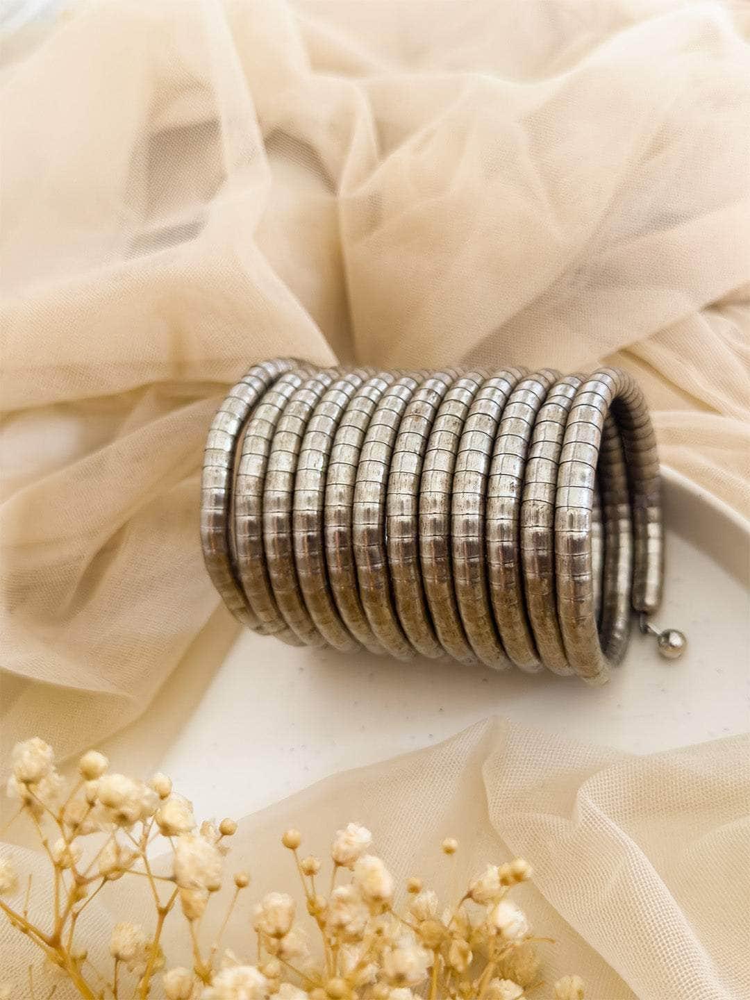 Ishhaara Sanjana Sanghi In Stackable Bracelets Silver