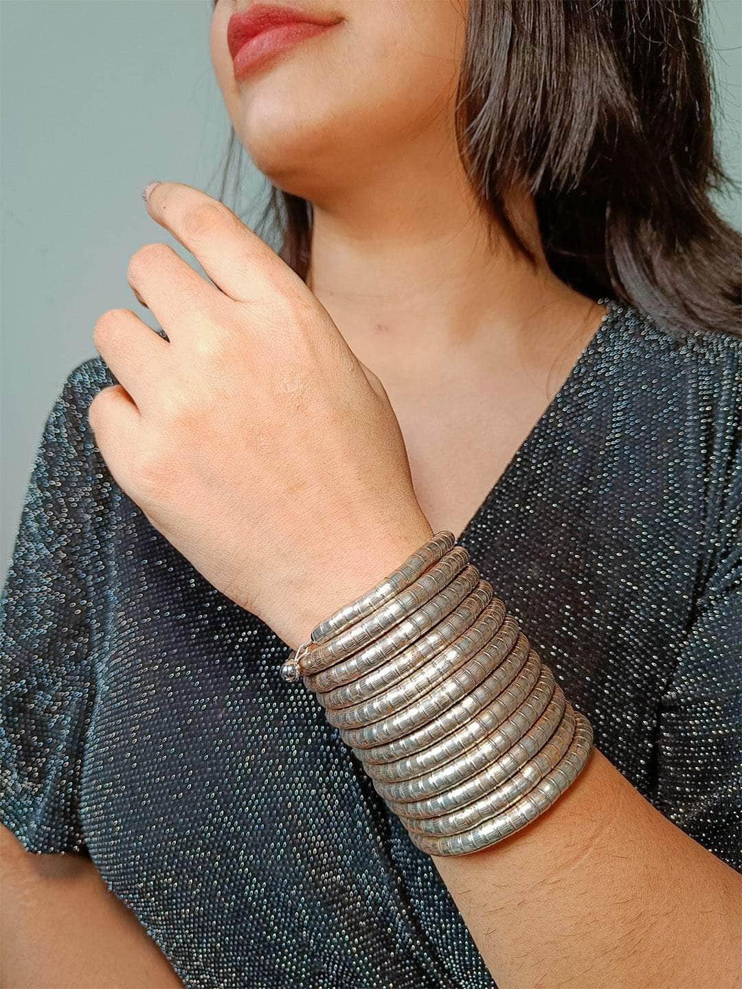 Ishhaara Sanjana Sanghi In Stackable Bracelets Silver