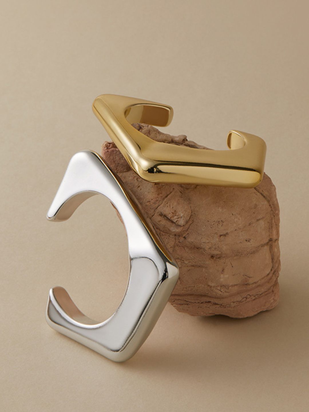 Ishhaara Stainless Steel Irregular Cuff