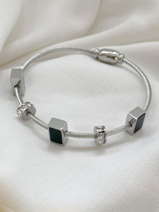 Ishhaara Stainless Steel Rondell Bracelet