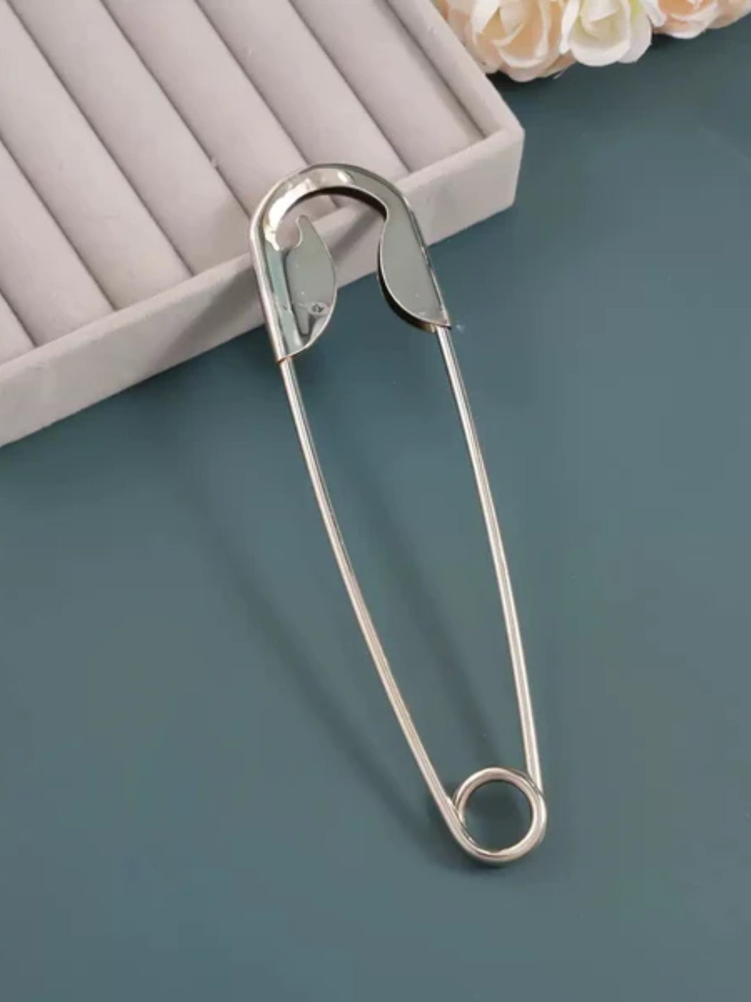 Ishhaara Stainless Steel Safety Pin Hair Clip