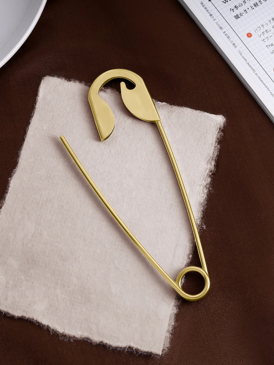 Ishhaara Stainless Steel Safety Pin Hair Clip