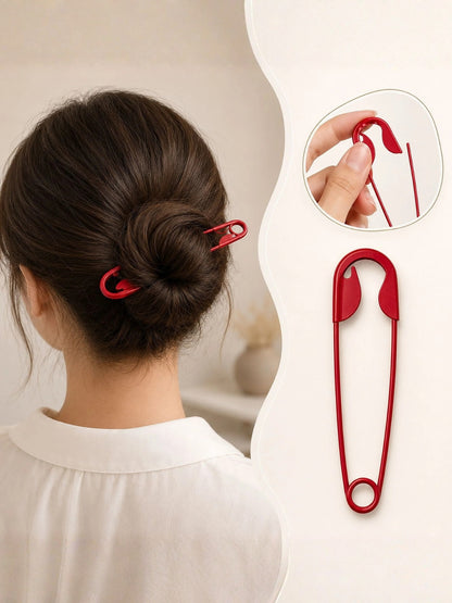 Ishhaara Stainless Steel Safety Pin Hair Clip