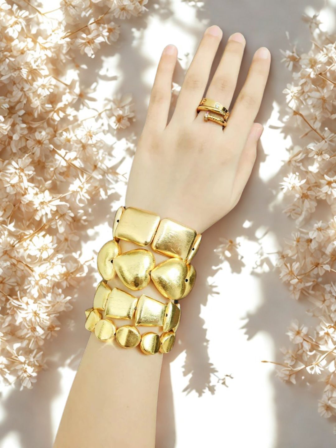 Ishhaara Stainless Steel Stack Bracelets
