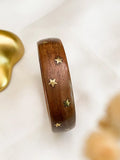 Ishhaara Star Embossed Wooden Bangle