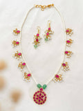 Ishhaara Star Shaped Pendant Studded Kundan Jadau Necklace Set