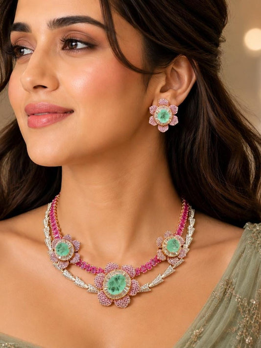 Ishhaara Statement Cocktail Choker Necklace