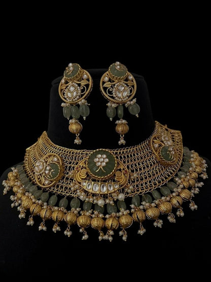 Ishhaara Statement Fushion Bridal Choker Necklace