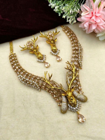 Ishhaara Statement Gemstone Studded Necklace