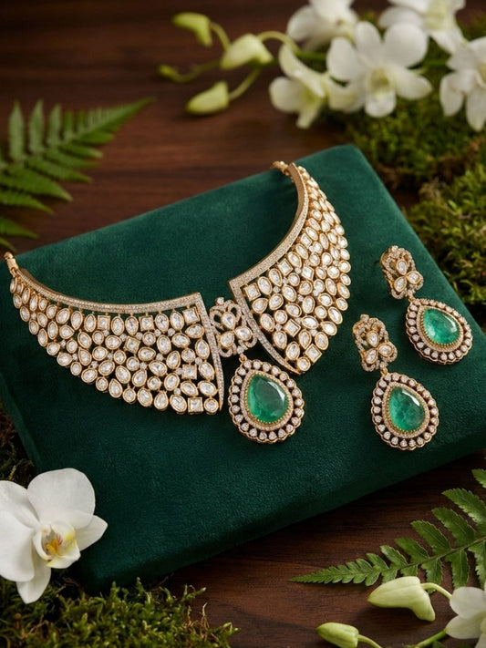 Ishhaara Statement Gold Polki Necklace