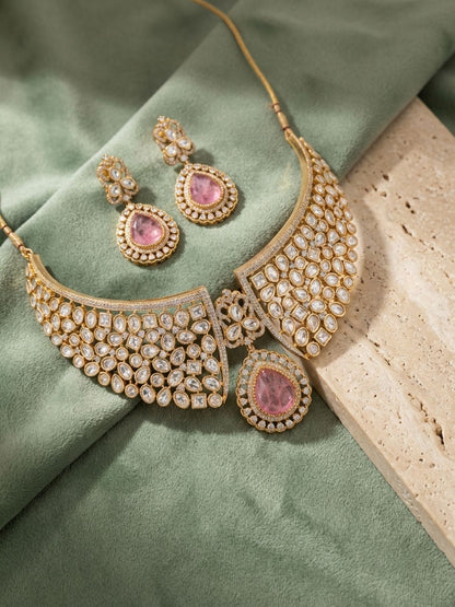 Ishhaara Statement Gold Polki Necklace