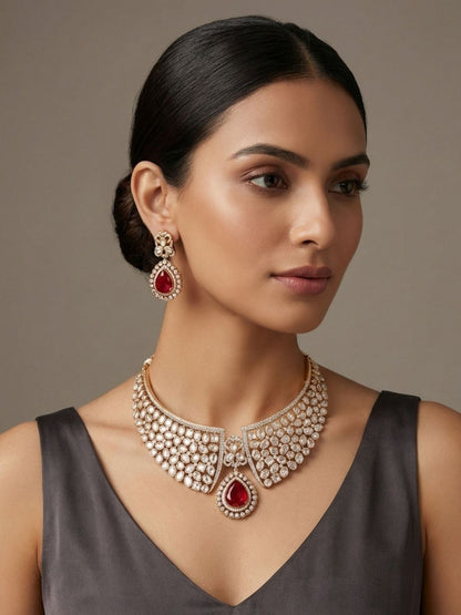 Ishhaara Statement Gold Polki Necklace