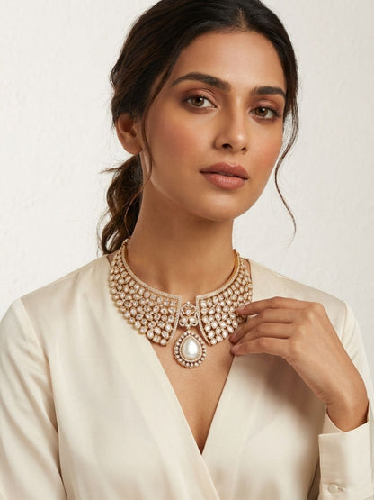 Ishhaara Statement Gold Polki Necklace