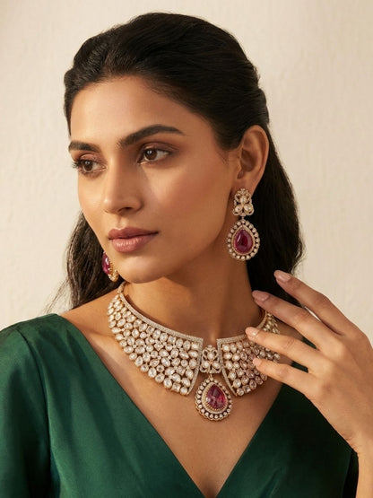 Ishhaara Statement Gold Polki Necklace