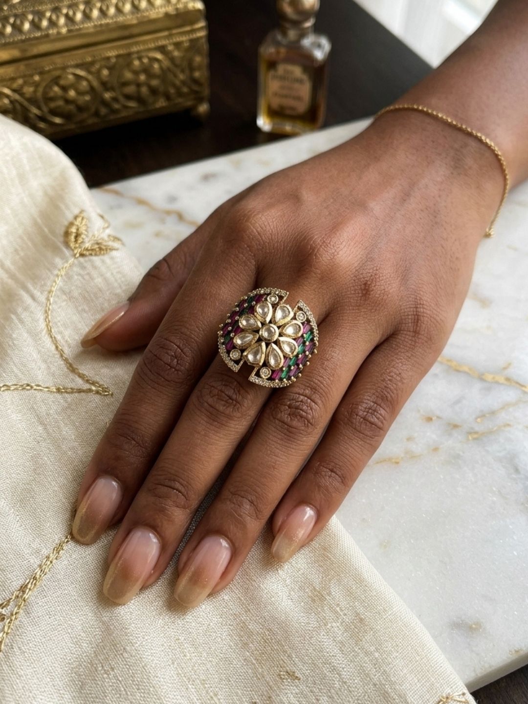 Ishhaara Statement Kundan Polki Ring