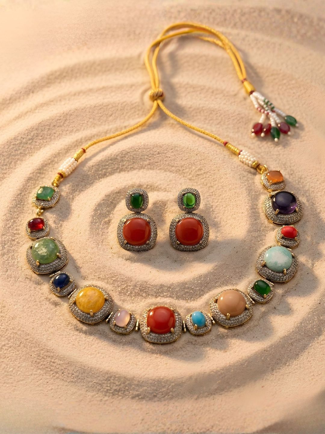 Ishhaara Statement Luxe Stone Studded Necklace