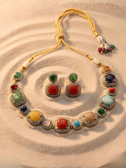 Ishhaara Statement Luxe Stone Studded Necklace