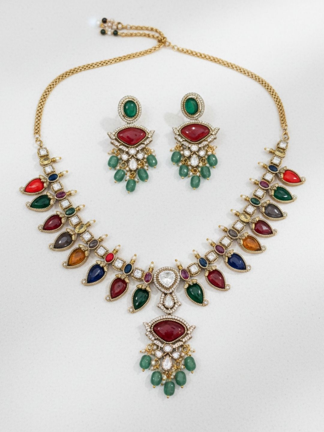 Ishhaara Statement Multicolor Stone Necklace