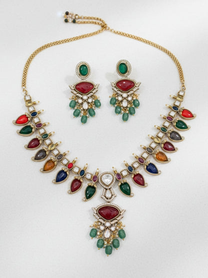 Ishhaara Statement Multicolor Stone Necklace