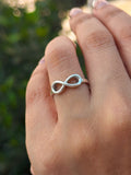 Ishhaara Sterling Silver Infinity Ring